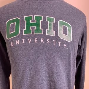 Ohio University Green Long Sleeve Shirt Mens M